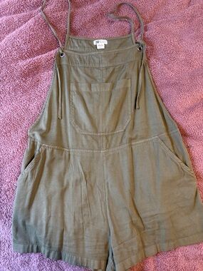 Billabong Olive Green Romper Overalls